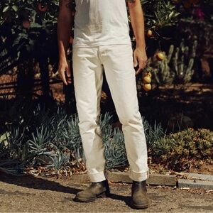 IMOGENE + WILLIE Barton Slim Ojai White Cotton Button Fly Pants Jeans Men’s 29